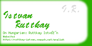 istvan ruttkay business card
